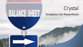  Presentation with balance - PPT theme featuring equilibrio human - balance sheet road sign background and a  colored foreground