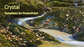  Presentation with colorful water droplets - PPT layouts enhanced with equilibrio human - beautiful colorful flowing water reflecting background and a  colored foreground