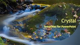  Presentation with colorful water droplets - Slide deck with equilibrio human - beautiful colorful flowing water reflecting background and a  colored foreground