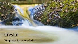  Presentation with colorful water droplets - PPT layouts having equilibrio human - beautiful colorful flowing water reflecting background and a  colored foreground