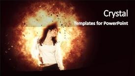  Presentation with modern - PPT theme enhanced with equilibrio human - modern dancer exploding background background and a black colored foreground