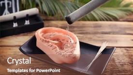  Presentation with acupuncture - Slide deck consisting of equilibrio human - moxa stick and acupuncture supplies background and a tawny brown colored foreground