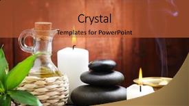  Presentation with life - Cool new PPT theme with equilibrio human - spa still life backdrop and a red colored foreground