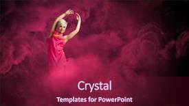  Presentation with pink 80s disco 3d - Presentation theme with equilibrio human - young attractive woman in pink background and a  colored foreground