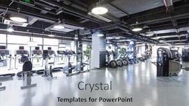  Presentation with equipment - Amazing slide deck having equipment-and-design-of-modern backdrop and a light blue colored foreground