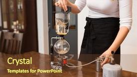  Presentation with restaurant equipment - Theme having equipment coffee shop people background and a tawny brown colored foreground