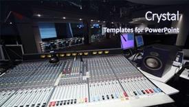  Presentation with sound - Amazing presentation theme having top view colored capsules on a white background backdrop and a light gray colored foreground