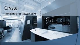  Presentation with equipment - Beautiful presentation featuring equipment for printing backdrop and a light blue colored foreground