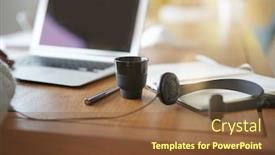  Presentation with heavy mining equipment safety - Audience pleasing theme consisting of equipment-in-a-teleoperator-s backdrop and a tawny brown colored foreground