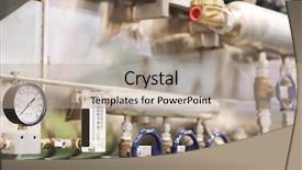  Presentation with oem industrial machines - Colorful theme enhanced with equipment industry - image of industrial equipment backdrop and a mint green colored foreground