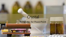  Presentation with medicines - Slide set consisting of equipment needed for the production background and a gold colored foreground