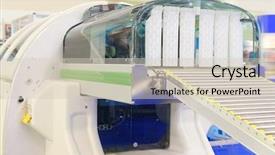  Presentation with factory - Audience pleasing slide set consisting of equipment-of-a-food-factory backdrop and a soft green colored foreground