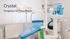  Presentation with equipment - Beautiful theme featuring equipment of a modern dental backdrop and a  colored foreground