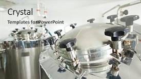  Presentation with water treatment - Slides with equipment tank facility for water background and a light gray colored foreground