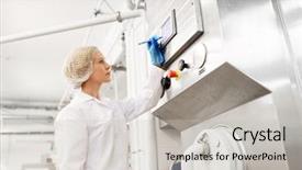  Presentation with ice cream - Slide deck featuring equipment with computer at ice background and a light gray colored foreground