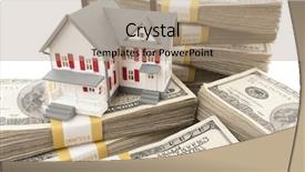  Presentation with equity - Theme enhanced with equity - small house with stacks background and a coral colored foreground