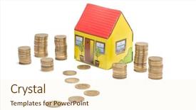  Presentation with equity - Slides with equity debt - house made by paper background and a cream colored foreground