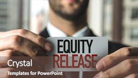  Presentation with equity - PPT theme consisting of equity release background and a tawny brown colored foreground