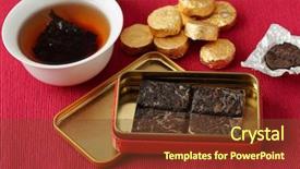  Presentation with bricks - PPT layouts with er - bricks of pu-erh tea background and a tawny brown colored foreground