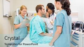  Presentation with eye doctor - Beautiful PPT theme featuring wildlife mother and its baby backdrop and a seafoam green colored foreground.