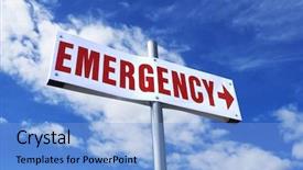  Presentation with emergency room - PPT layouts enhanced with er - emergency room sign with arrow background and a light blue colored foreground