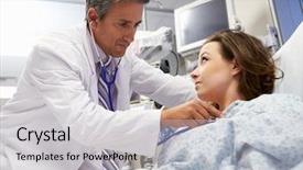  Presentation with emergency room - Amazing presentation design having serene scene by the mountain lake in canada with reflection of the rocks in the calm water backdrop and a gray colored foreground