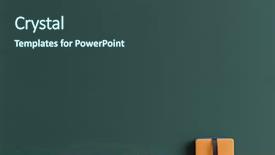  Presentation with chef blackboard - Audience pleasing slide deck consisting of eraser - blackboard backdrop and a ocean colored foreground