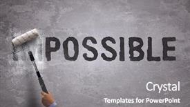  Presentation with possible - Audience pleasing PPT layouts consisting of eraser - changing the word impossible backdrop and a gray colored foreground