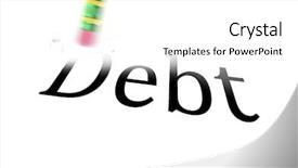  Presentation with accounts recievable debt - Presentation theme consisting of eraser - erasing debt by being financial background and a white colored foreground