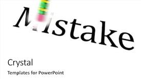  Presentation with effort - Cool new presentation theme with eraser - erasing mistake from life backdrop and a white colored foreground