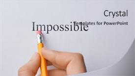  Presentation with unemployment unemployed hand cut word - Theme consisting of eraser - hand erasing word impossible background and a lemonade colored foreground