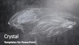  Presentation with porc chalk board - PPT theme with eraser - texture of erased black chalk background and a dark gray colored foreground
