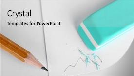  Presentation with mistakes pencil eraser pencil eraser - PPT theme with eraser and pencil on paper background and a light gray colored foreground
