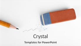  Presentation with mistakes pencil eraser pencil eraser - Presentation theme consisting of eraser and pencil on paper background and a white colored foreground