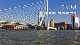  Presentation with erasmus - Audience pleasing PPT layouts consisting of erasmus-bridge-across-the-river backdrop and a teal colored foreground