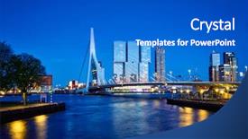  Presentation with erasmus - Slides having erasmus bridge erasmusbrug and rotterdam background and a dark gray colored foreground