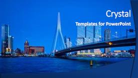  Presentation with erasmus - Audience pleasing theme consisting of erasmus bridge erasmusbrug and rotterdam backdrop and a  colored foreground