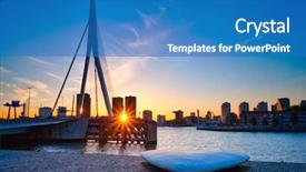  Presentation with erasmus - PPT theme with erasmus bridge erasmusbrug and rotterdam background and a teal colored foreground