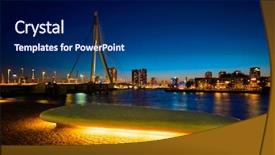  Presentation with erasmus - Cool new presentation with erasmus bridge erasmusbrug and rotterdam backdrop and a navy blue colored foreground