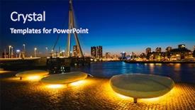  Presentation with erasmus - Presentation theme enhanced with erasmus bridge erasmusbrug and rotterdam background and a navy blue colored foreground