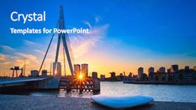  Presentation with erasmus - Beautiful PPT theme featuring erasmus bridge erasmusbrug and rotterdam backdrop and a cobalt blue colored foreground