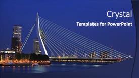  Presentation with erasmus - Colorful theme enhanced with erasmus-bridge-on-meuse-river backdrop and a  colored foreground