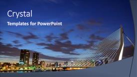  Presentation with erasmus - Slides enhanced with erasmus-bridge-on-meuse-river background and a ocean colored foreground