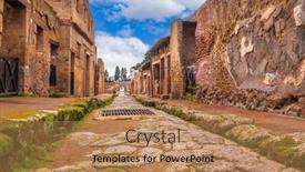  Presentation with ancient roman - Presentation theme with ercolano-italy-at-herculaneum background and a coral colored foreground