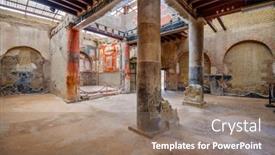  Presentation with 2022 - Presentation theme consisting of ercolano-italy-february-22-2022 background and a coral colored foreground