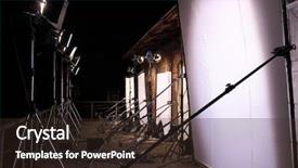  Presentation with number - Amazing theme having erection equiments - number of projectors in front backdrop and a  colored foreground