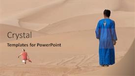  Presentation with sahara - Slides with erg-chigaga-morocco-sahara-october background and a coral colored foreground