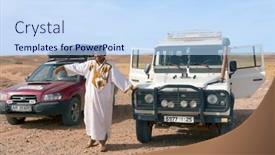  Presentation with sahara - PPT theme having erg-chigaga-morocco-sahara-october background and a light blue colored foreground