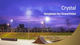  Presentation with poland - Beautiful slide set featuring ergo - skate park in gdansk backdrop and a  colored foreground