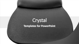  Presentation with ergonomic mouse - Presentation theme featuring ergonomic black mouse pad isolated background and a dark gray colored foreground